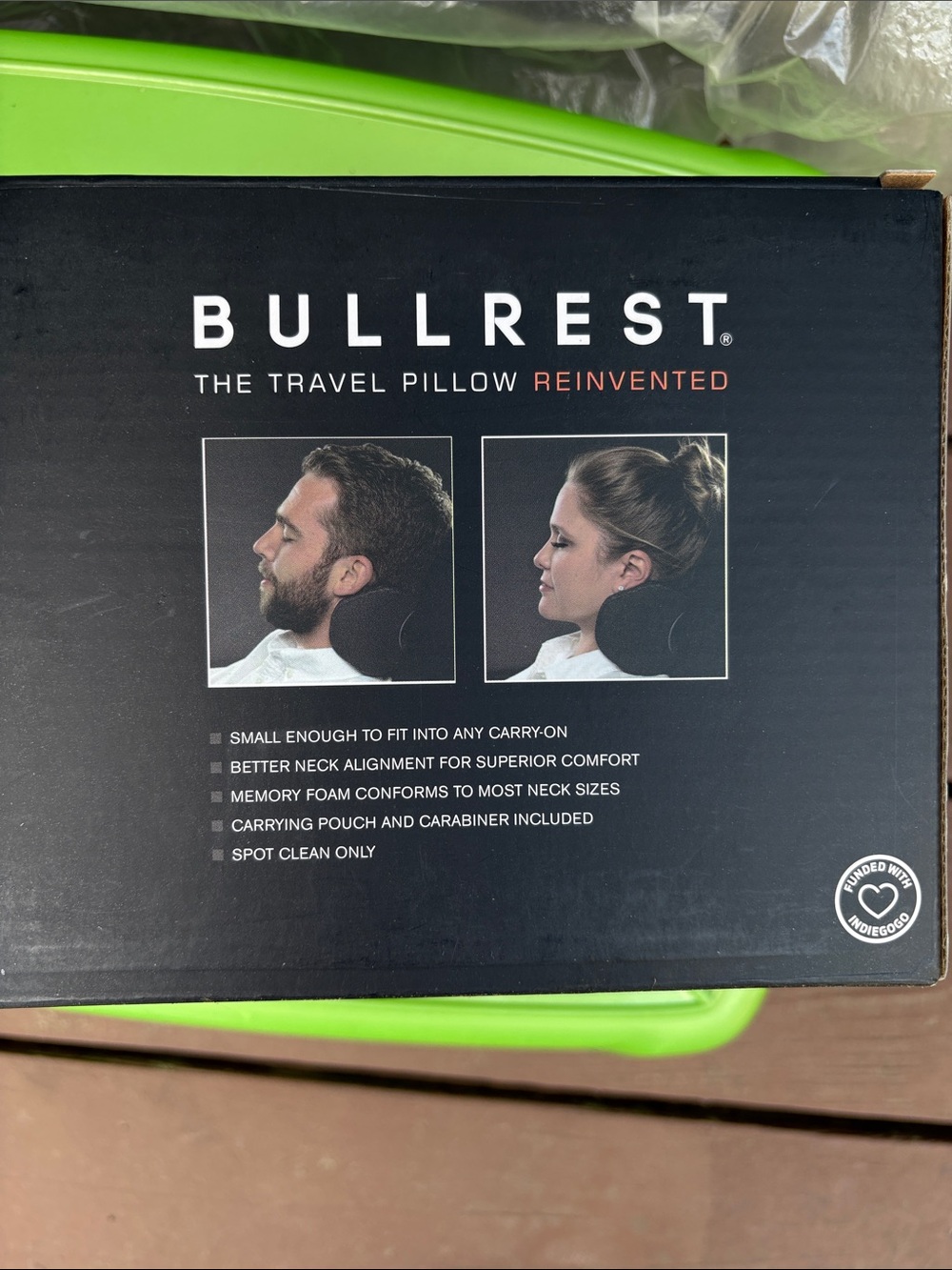 New In Box Rare Brookstone BullRest Neck Rest for Travel. Great support for neck